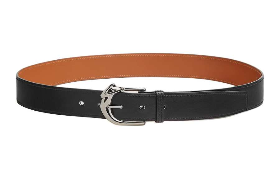 HERMES HERMES Rodeo Calfskin Leather Belts Men's Width 3.2cm