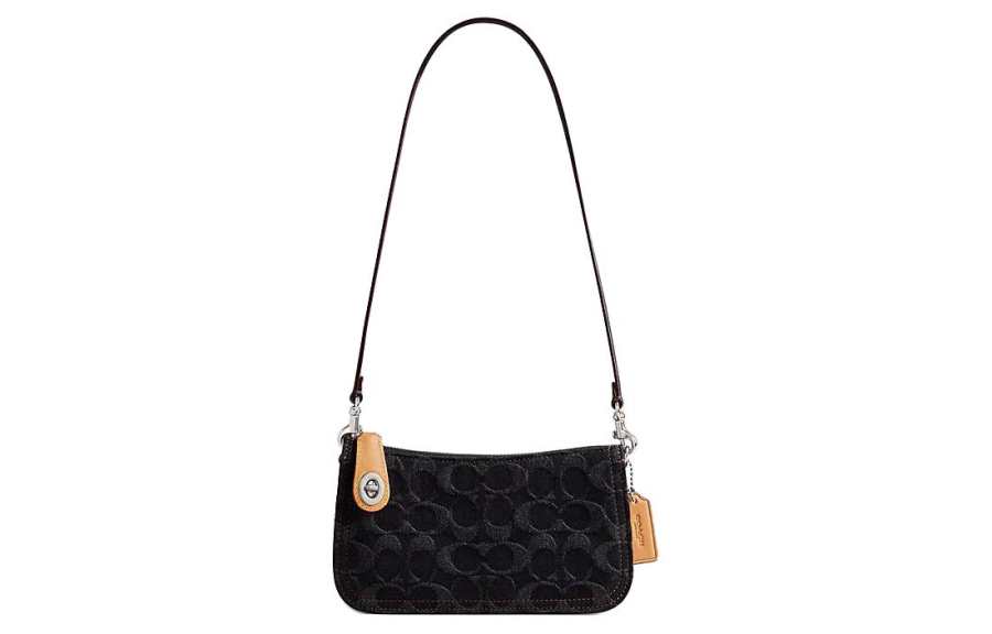 COACH COACH Penn Fabric Shoulder Bag Small Women's Black
