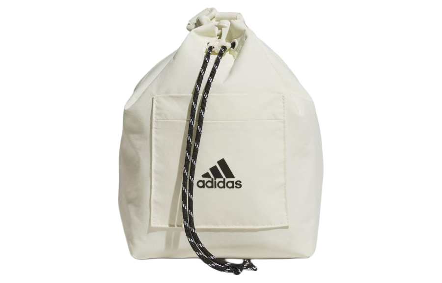 Adidas Adidas Polyamide Shoulder Bag, Crossbody Bag, Bucket Bag, Handbag Regular Women's Ivory White