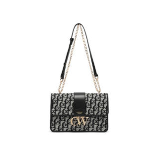 BETTINA VIVIAN Pu Shoulder Bag, Chain Bag, Crossbody Bag Regular Women's Black