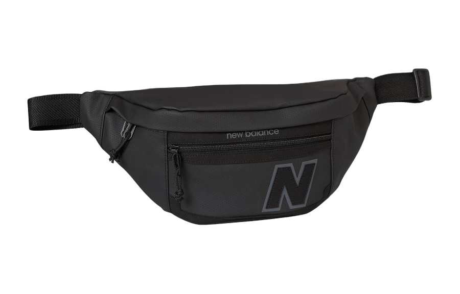 New Balance New Balance Embossed Polyurethane Shoulder Bag, Crossbody Bag, Fanny Pack Unisex Black