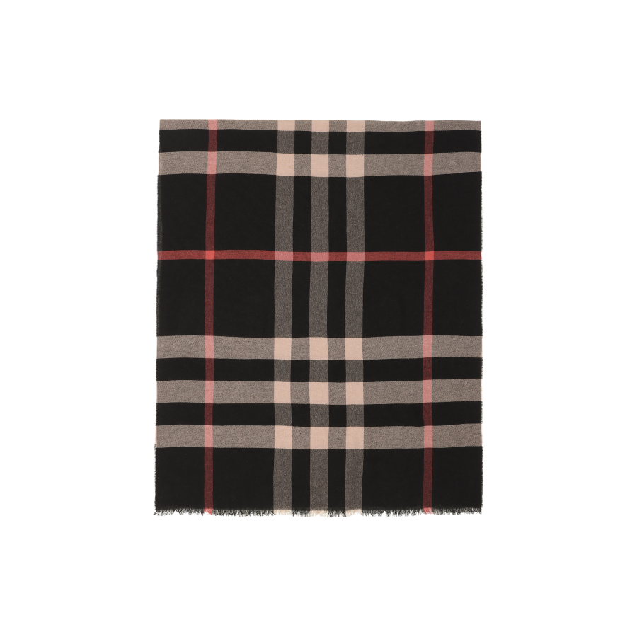 Burberry Sheep Wool Knit Scarves Unisex Multicolor