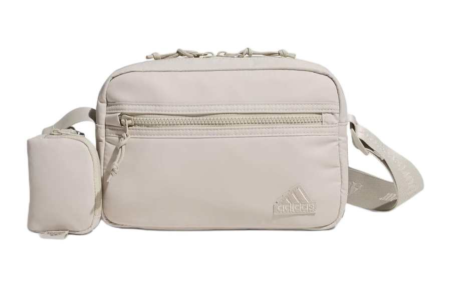 Adidas Adidas Recycled Polyester Shoulder Bag, Crossbody Bag Mini Unisex Light Gray