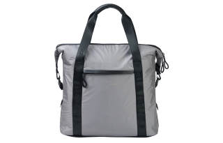 Saucony Polyamide Shoulder Bag, Crossbody Bag, Handbag Unisex Dazzling Color Bright Silver