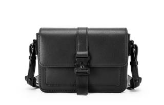 GUDI Cowhide Leather Material Crossbody Bags Regular Men's Black