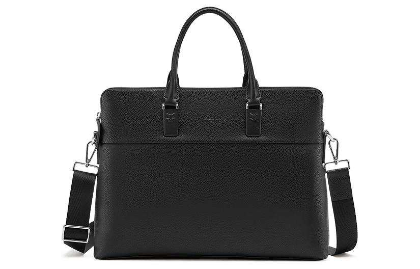 YEARCON Synthetic Leather Shoulder Bag, Crossbody Bag, Handbag, Briefcase Medium Men's Black