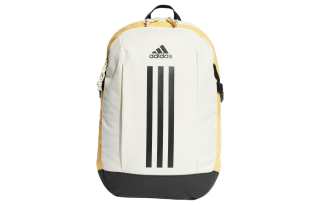 Adidas Recycled Polyester Backpack Unisex Ivory White & Light Yellow & Black