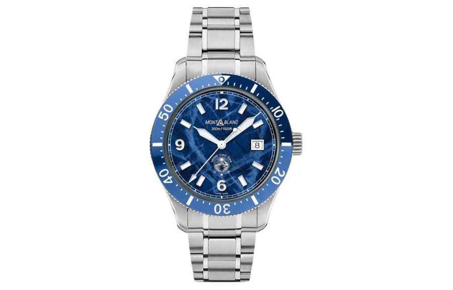 MONTBLANC 1858 Collection Automatic Mechanical Movement 300m Waterproof Men's Watches Watch 41mm Blue Dial
