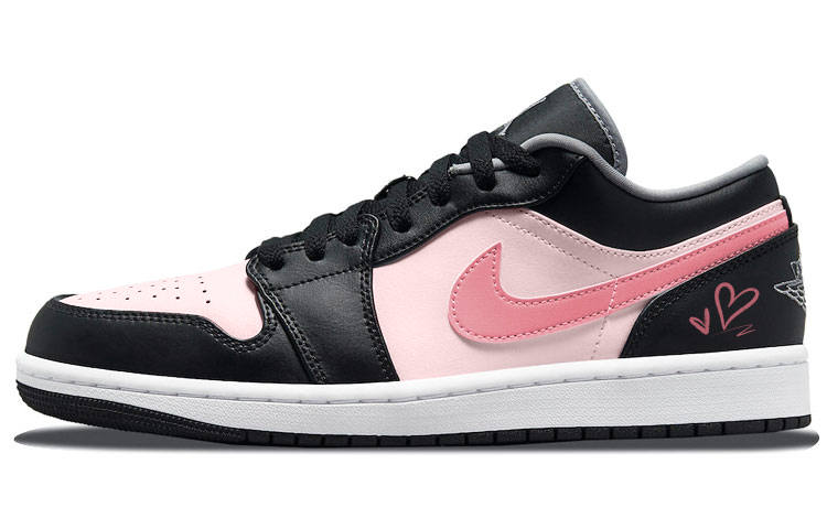 Jordan Jordan Air Jordan 1 Heartbeat Heart, Urban Chic Style Black Pink Love Cushioning Slip Resistant Abrasion Resistant
