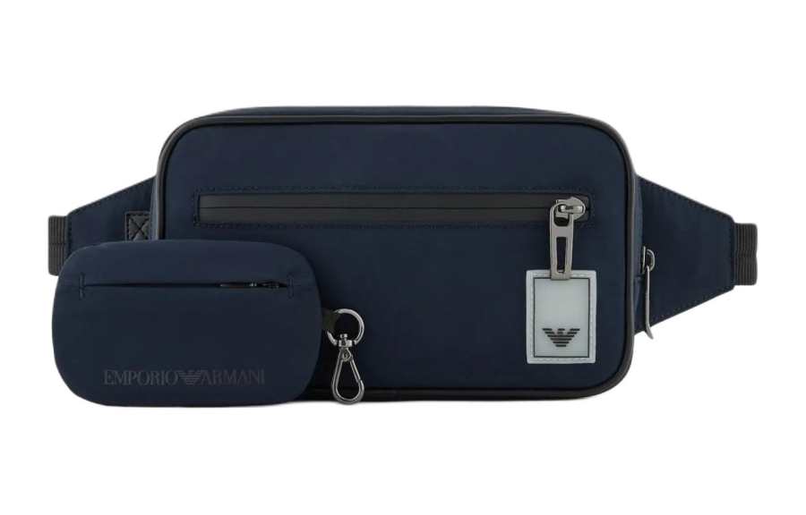 EMPORIO ARMANI Polyester Fanny Pack Men's Navy Blue