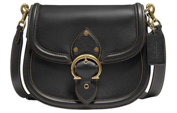 COACH Leather Saddle Bag, Crossbody Bag, Shoulder Bag Women's Black