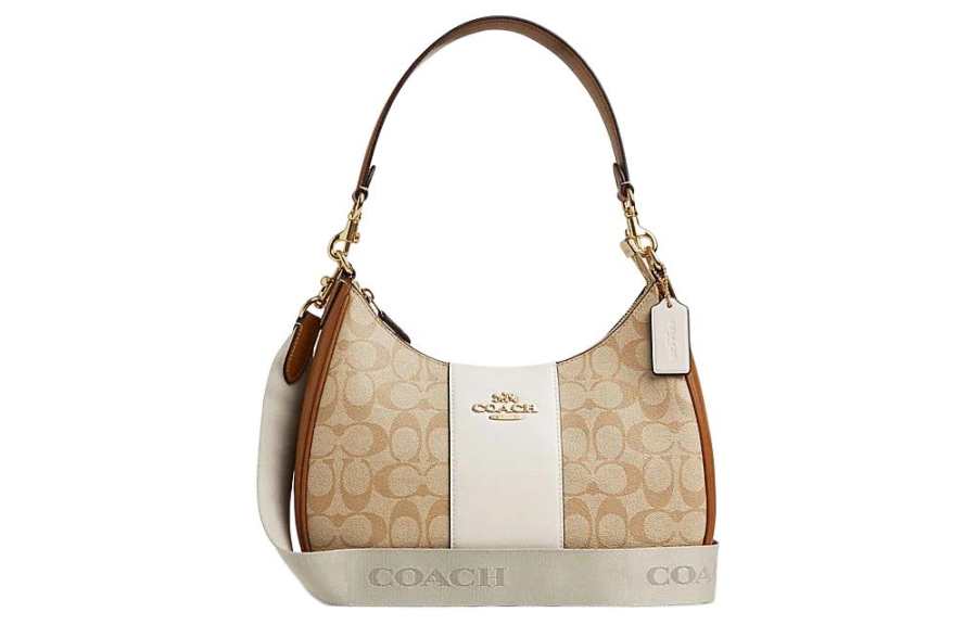 COACH Teri Artificial Leather With Recycled Leather Shoulder Bag, Crossbody Bag, Handbag Large Women's