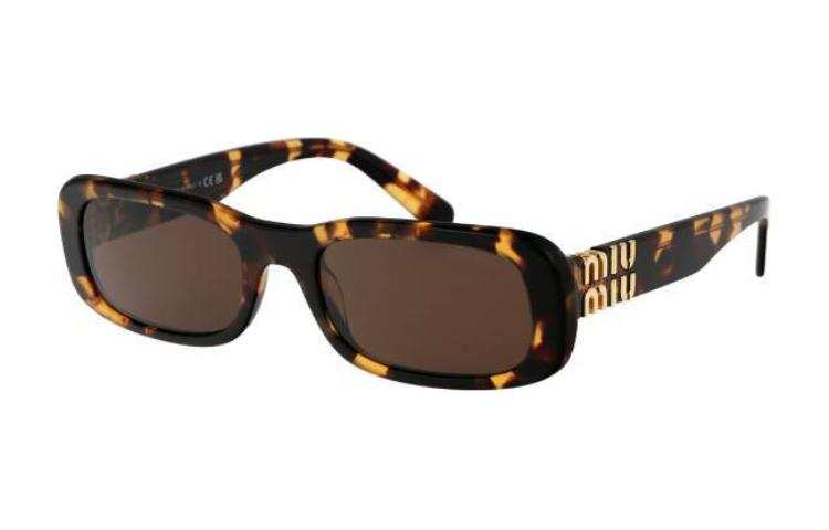 MIU MIU Acetate Irregular Shape Sunglasses Women's Tortoiseshell