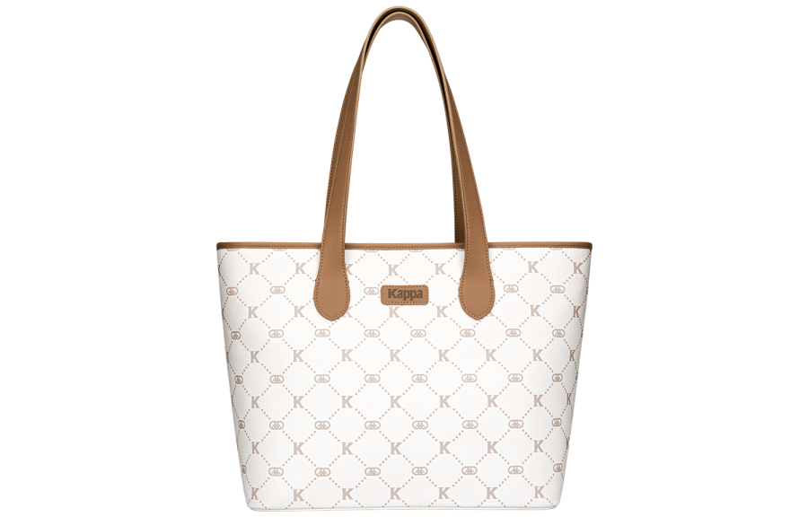Kappa Matte Leather Handbag, Shoulder Bag Large Women's Coconut Latte Brown