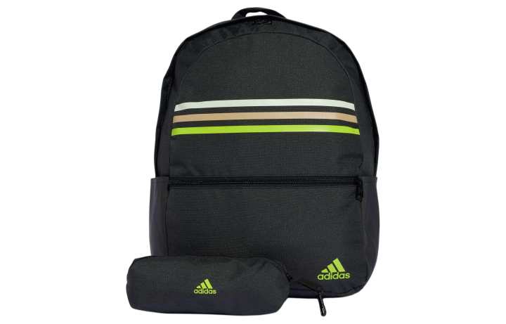 Adidas Adidas Recycled Polyester Plain Weave Fabric Backpack Unisex Black
