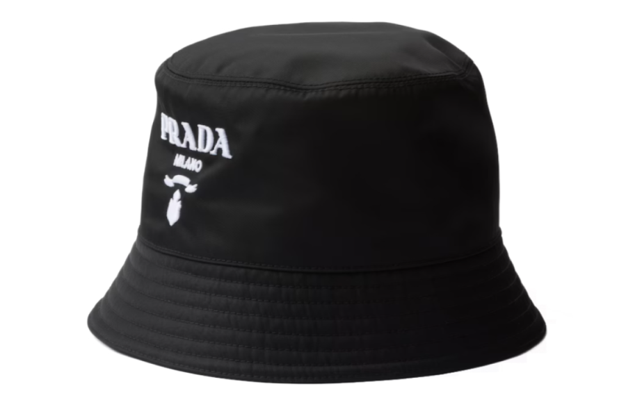 PRADA PRADA Logo embroidered Drill Bucket Hat