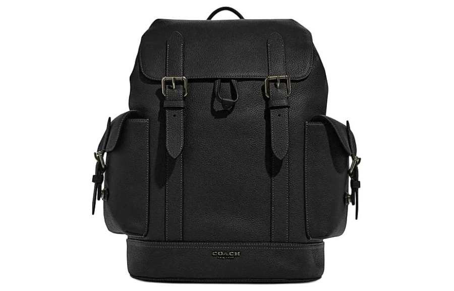 COACH COACH Hudson Cow Leather Backpack Large Men's Black