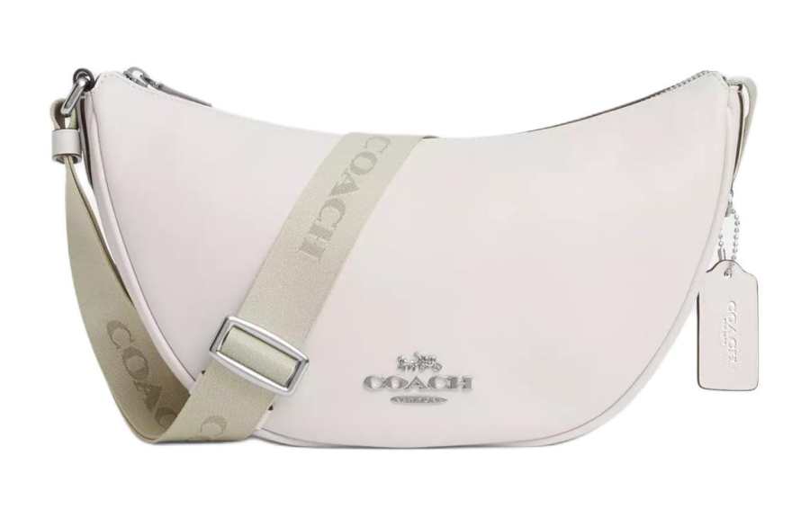 COACH Calfskin Crossbody Bag, Shoulder Bag Large Women's Chalk White