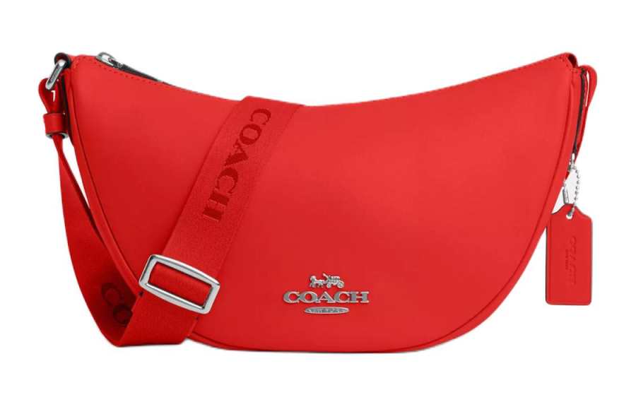 COACH Refined Calfskin Crossbody Bag, Shoulder Bag Large Women's Miami Red
