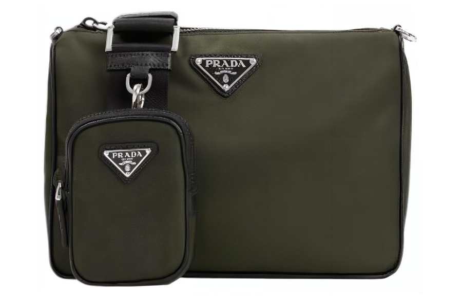 PRADA PRADA Polyamide Messenger Bag, Crossbody Bag, Shoulder Bag Men's Green