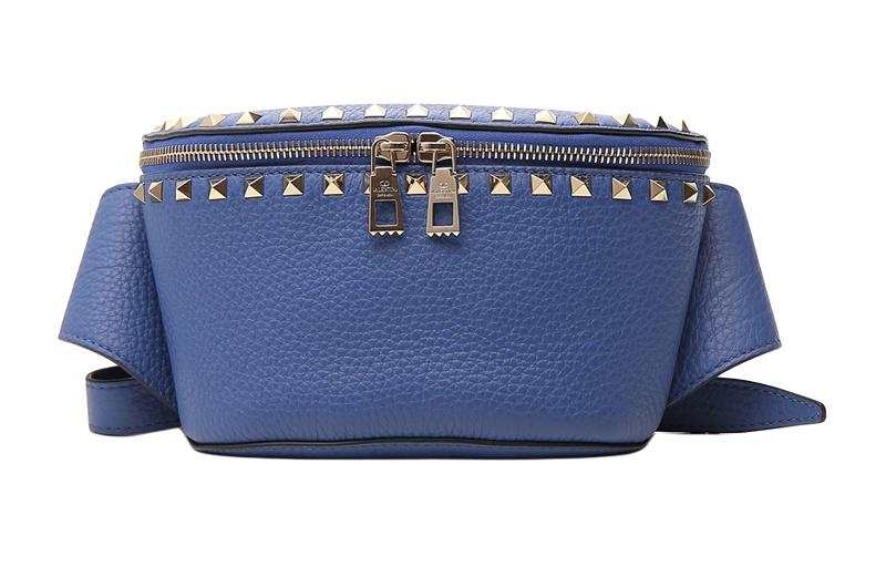 Valentino Cow Leather Fanny Pack Women's Blue