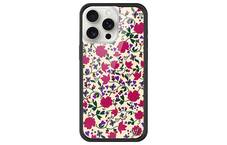 WILDFLOWER Silicone Material Romantic Rose Phone Cases Compatibility Apple IPhone 15/14/13 Pro/Max Girlish