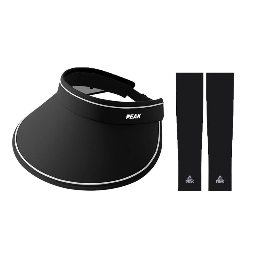PEAK PEAK Polyester Sun Protection Hats Unisex Black White