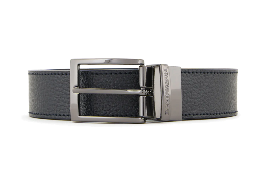 Emporio Armani Palmellato-leather printed reversible belt