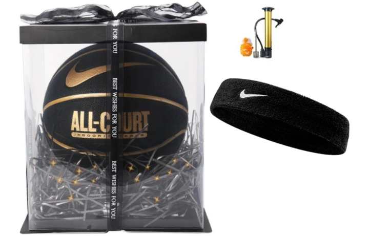 Nike Nike Synthetic Leather Basketball Black Gold Size 7 Ball Training Unisex China Mainland Version