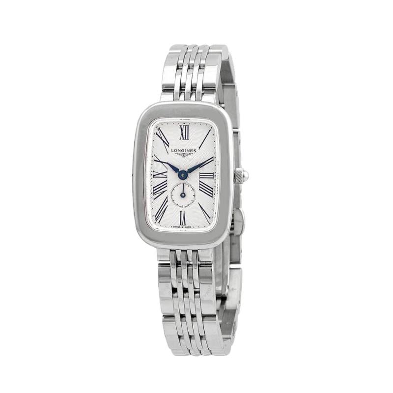 LONGINES Quartz Movement 30m Waterproof Women's Watch 24.7*36mm White Dial Stainless Steel Case
