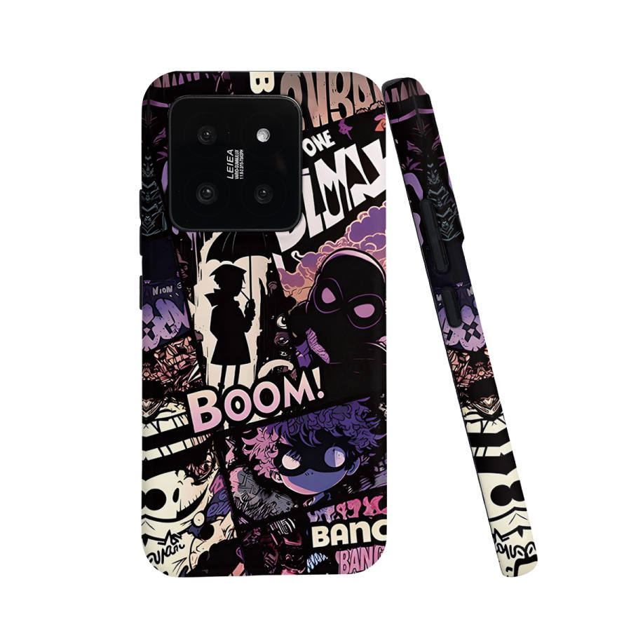 Keshami PC Material Fully Enclosed Impact Resistant Matte BOOM Phone Cases Compatibility Xiaomi 15 Pro/14 Pro