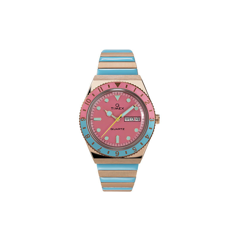 TIMEX Wrist Watches Quartz Movement Stainless Steel Strap Pink Watch Dial Women's Watch