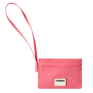 TENERA Multiple Card Slots Eco Friendly Vegan Leather Card Holder Unisex Barbie Pink