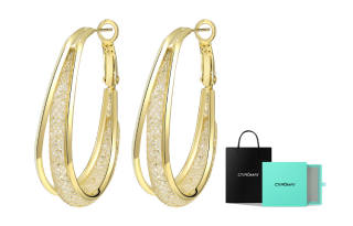 CAROMAY Alloy Earrings Women's Champagne Gold