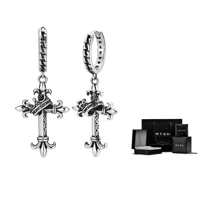 MYSH MYSH 925 Sterling Silver Earrings Men's
