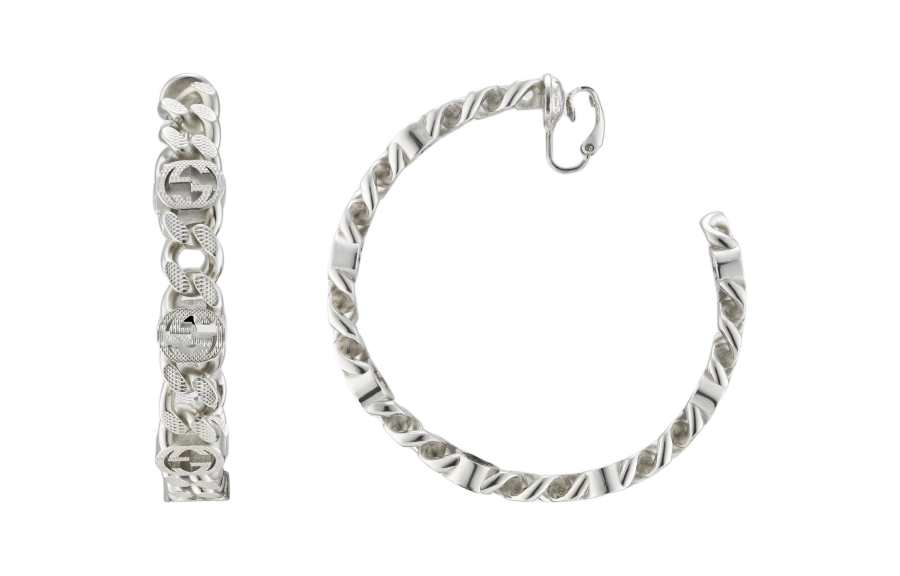 GUCCI Metal Earrings Women's Silver