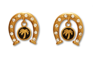PALM ANGELS Horseshoe Crystal-embellished Earrings
