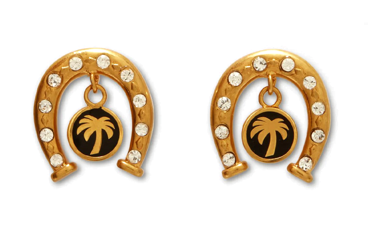 PALM ANGELS Horseshoe Crystal-embellished Earrings