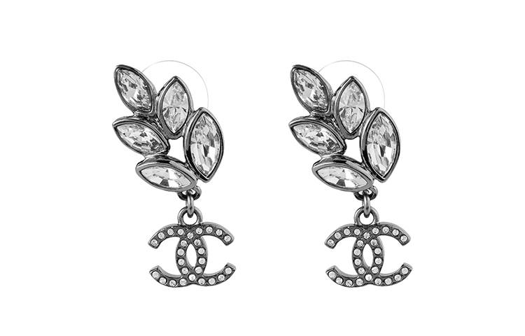 CHANEL CHANEL Earrings Women's Dark Gray