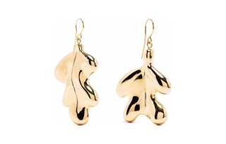 JIL SANDER Metal Hardware Fittings Earrings Women's Gold