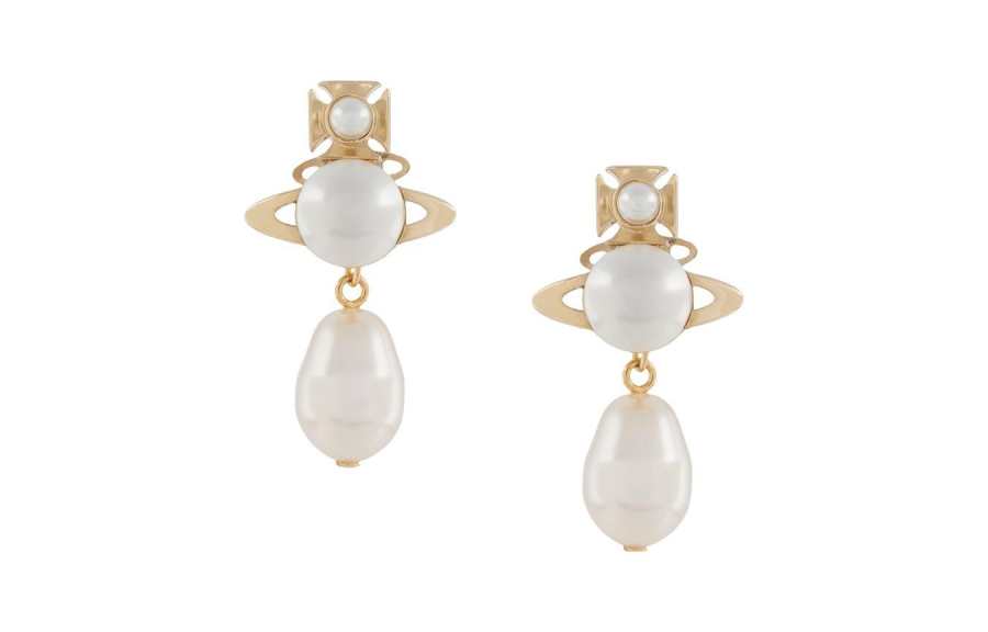 Vivienne Westwood Brass Stud Earrings Women's Gold
