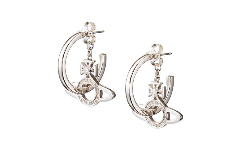 Vivienne Westwood Miranda Rhinestone Earrings Women's Multicolor