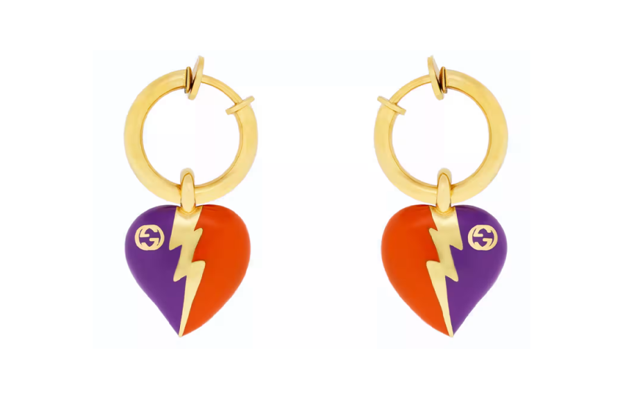 GUCCI GG Resin, Glass, Metal Earrings Women's