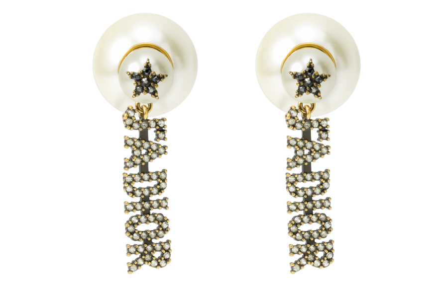 DIOR Dior 2010s star-detail rhinestone earrings