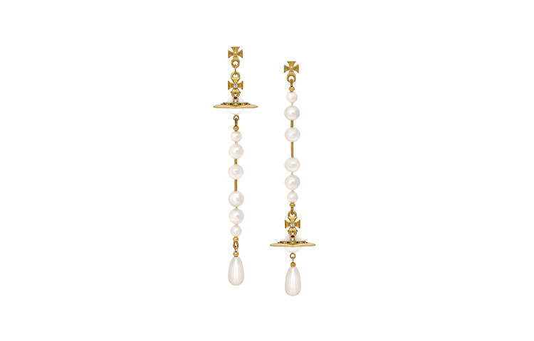 Vivienne Westwood BROKEN Earrings Women's Gold