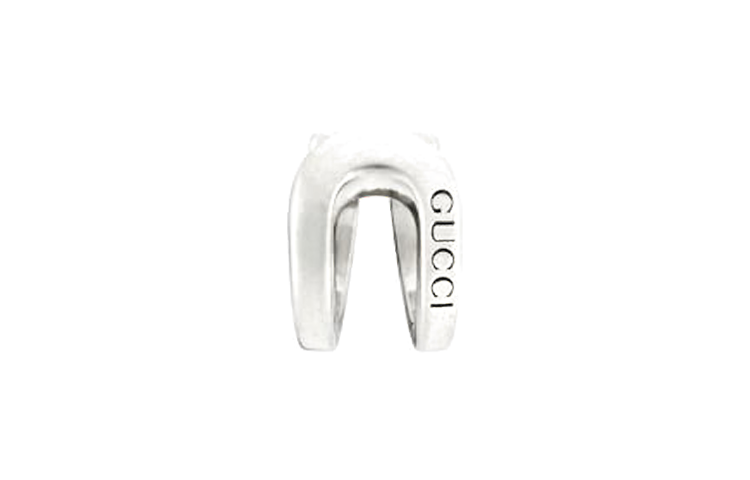 GUCCI 925 Sterling Silver Earrings Women's Silver