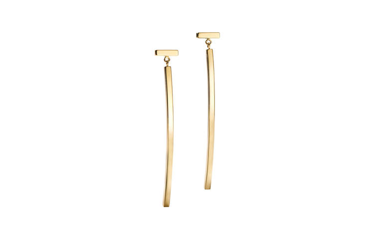 TIFFANY & CO. T 18K Gold Earrings Women's Gold