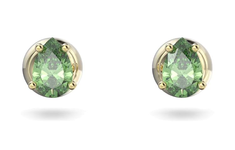 Swarovski Stilla Cubic Zirconia, Gold Plated Stud Earrings Women's