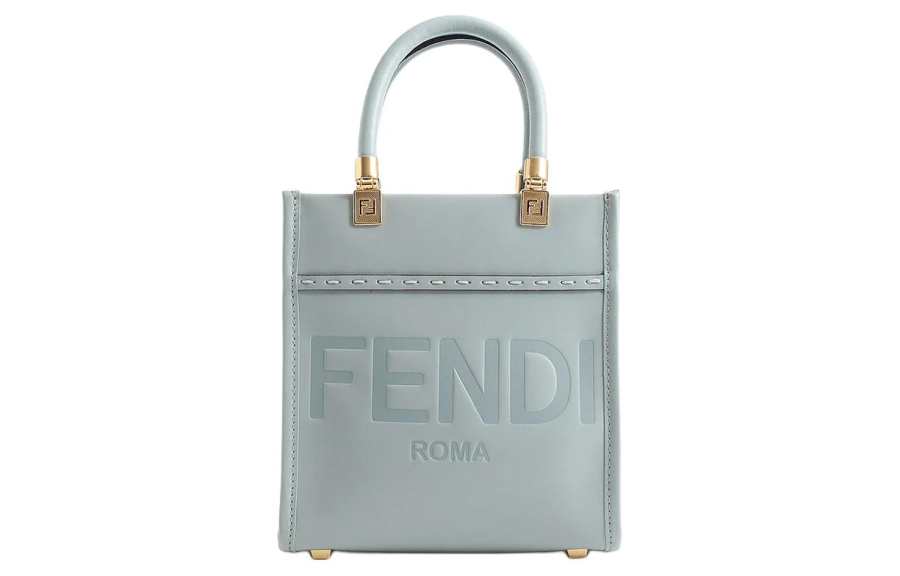 FENDI Calfskin Tote Bag, Shopping Bag, Shoulder Bag, Crossbody Bag, Handbag Mini Women's Blue