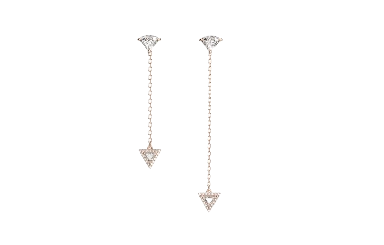 Swarovski Stilla Rose Gold tone Plated Earrings Women's Rose Gold
